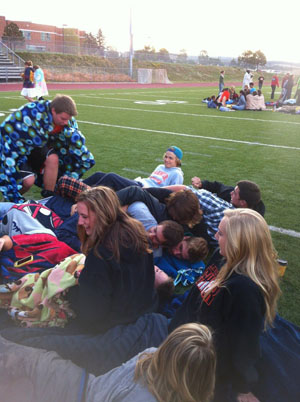LP seniors enjoy their first and last senior sunrise at the begining of the 2012-2013 school year.