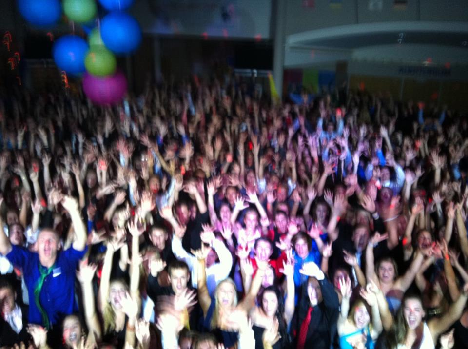 A photo showing LP having fun at the Homecoming Dance last year.