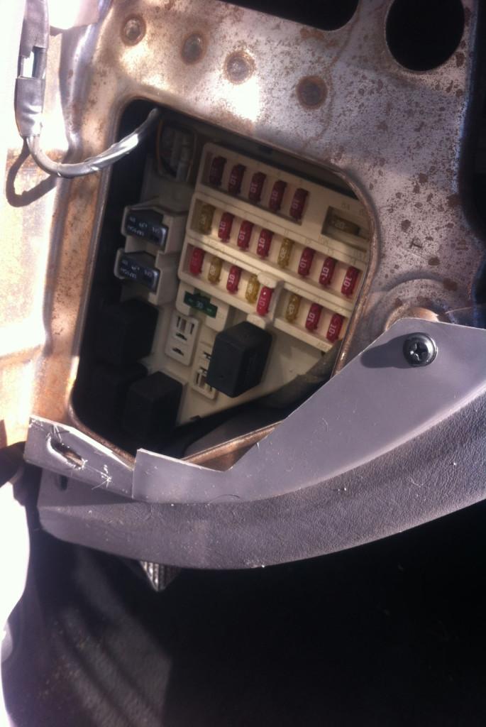 fuse box inside of a car
