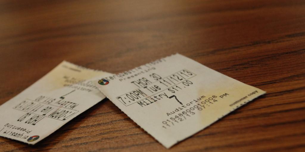 These tickets were used to get into a showing of Thor 2 at the Regal Interquest Stadium 14 theater. 