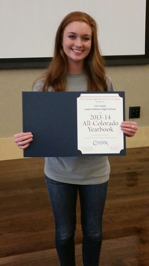 Jordan Arnold brings home another yearbook award for Lewis-Palmer