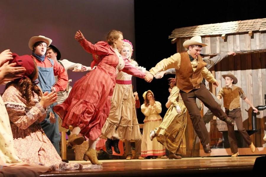 Everyone giving their best in this scene from Oklahoma.