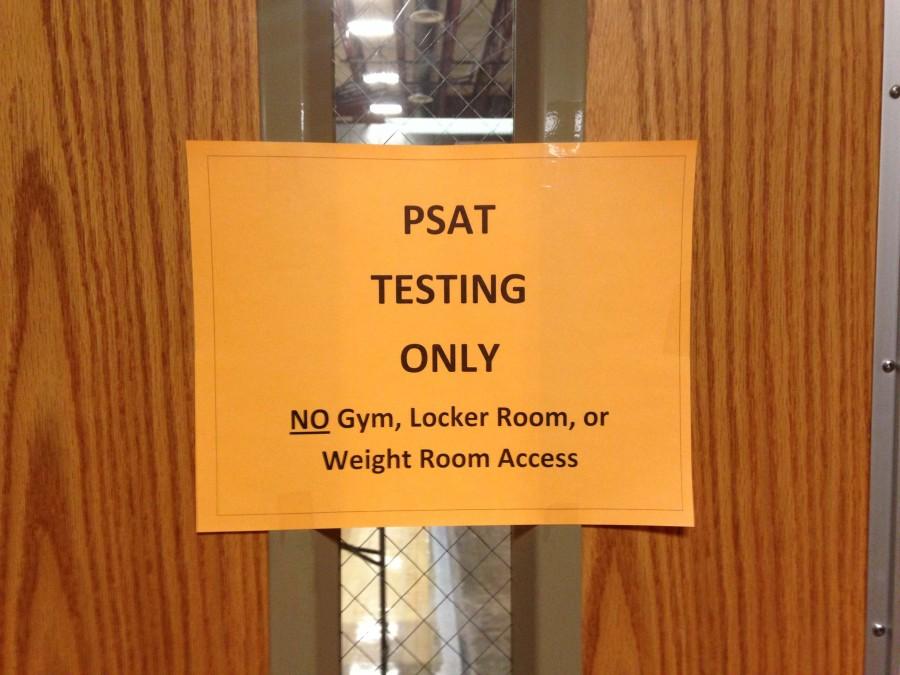 Testing was held in the Lewis-Palmer gymnasium. Only students taking the tests, and supervisors, were allowed inside.