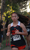 Hannah Rollins running for her cross-country team.