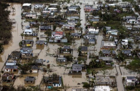 Damage from the Puerto Rican hurricane Maria can be witnessed from an aerial view.
