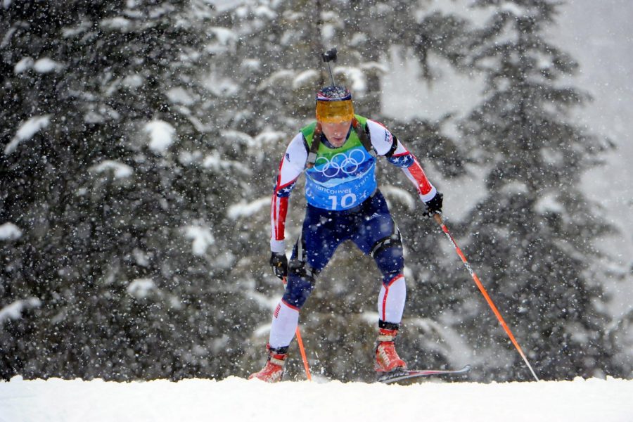 Olympic skier competing in the 2018 Winter Olympic games. 