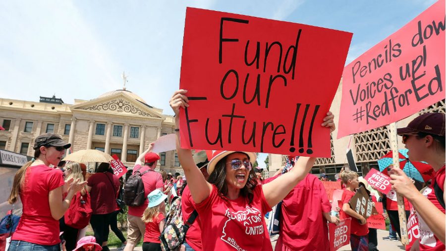 Teachers+in+Denver+protesting+about+how+little+they+get+paid.+