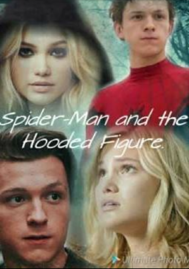 Hess uses Spider-Man and the Hooded Figure as characters in her fanfiction.  Image created by Gracie Hess.