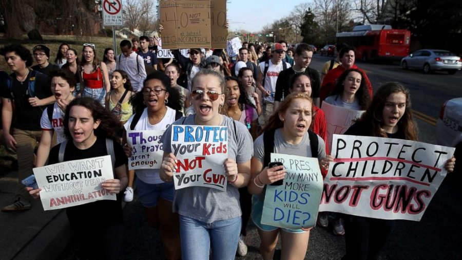 Students from around the country protest gun violence at the March for Our Lives in Washington, DC. Over 2,000 protests were registered in 2018. 