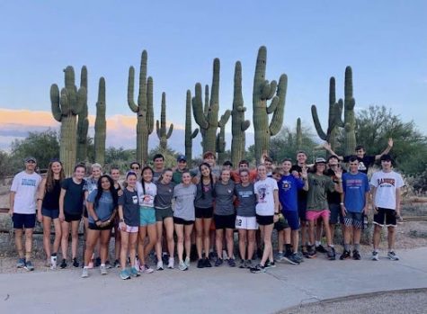This is the whole cross country team who have been to Arizona. It was at the beginning of the trip and they were excited for what would follow.
