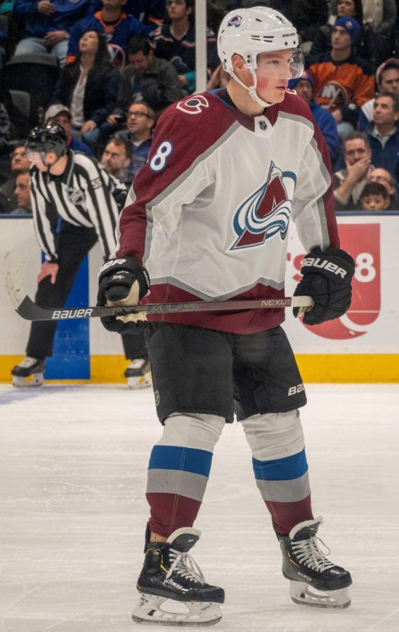 Cale+Makar+playing+with+the+Avalanche+vs+Islanders+on+January+6%2C+2020.+Colorado+Avalanche+general+manager+Joe+Sakic+on+Cale+Makar+and+how+he+will+improve.+%E2%80%9CHe%E2%80%99s+already+one+of+the+best+players+in+the+game+in+the+defensive+position.+But+he%E2%80%99s+so+young%2C+and+he%E2%80%99s+only+going+to+get+stronger.%E2%80%9D
