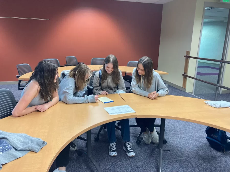 The Sources of Strength Club brainstorms how to use the access period after finals. “Students have a flexible time period in the afternoon where students can get help,  finish projects, or whatever is needed,” O’Connor said.