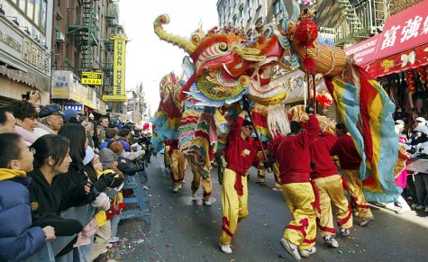 In Chinatown, USA  a colorful parade takes place, including a traditional dragon and costumes. Many cities across the country hold huge Lunar New Year parades and celebrations.